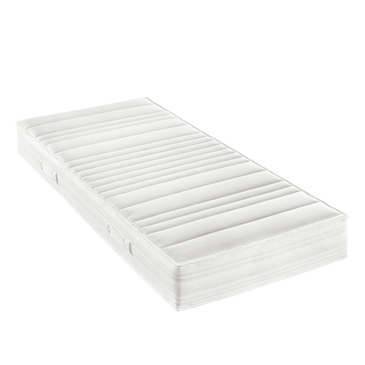 GELSCHAUMMATRATZE 140/200 cm, Höhe ca.: 20 cm, H3 = fest, 7-Zonen - Weiß, Basics, Textil (140/200cm) - Sleeptex