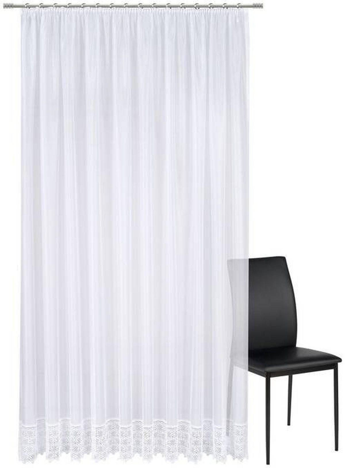 HOTOVÝ ZÁVES, 300/245 cm - biela, Konventionell, textil (300/245cm) - Esposa