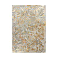 FLACHWEBETEPPICH 80/150 cm Lavish 210 Elfenbein / Gold Creme, Goldfarben  - Goldfarben/Creme, Basics, Leder/Textil (80/150cm) - Novel