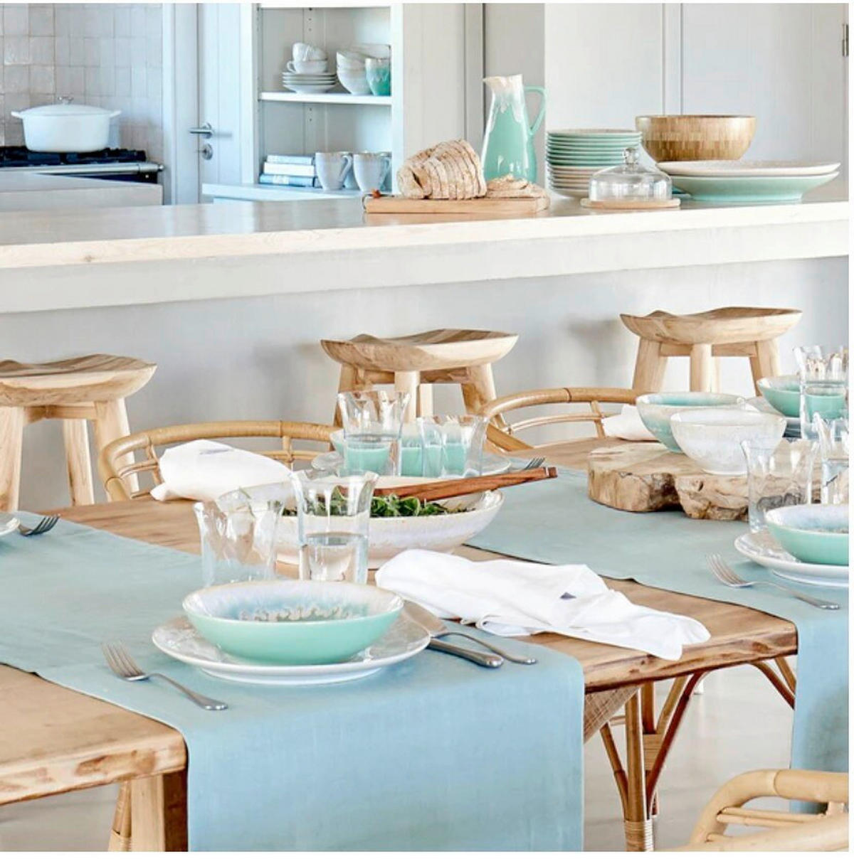 KOMBISERVICE Taormina 30-teilig  - Türkis, Basics, Keramik - Costa Nova