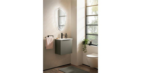 BADEZIMMERSPIEGEL 45/80/3,1 cm - Silberfarben, Design, Glas (45/80/3,1cm) - Novel