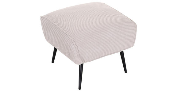 HOCKER Cord Beige  - Beige/Schwarz, Design, Textil/Metall (60/49/53cm) - Landscape