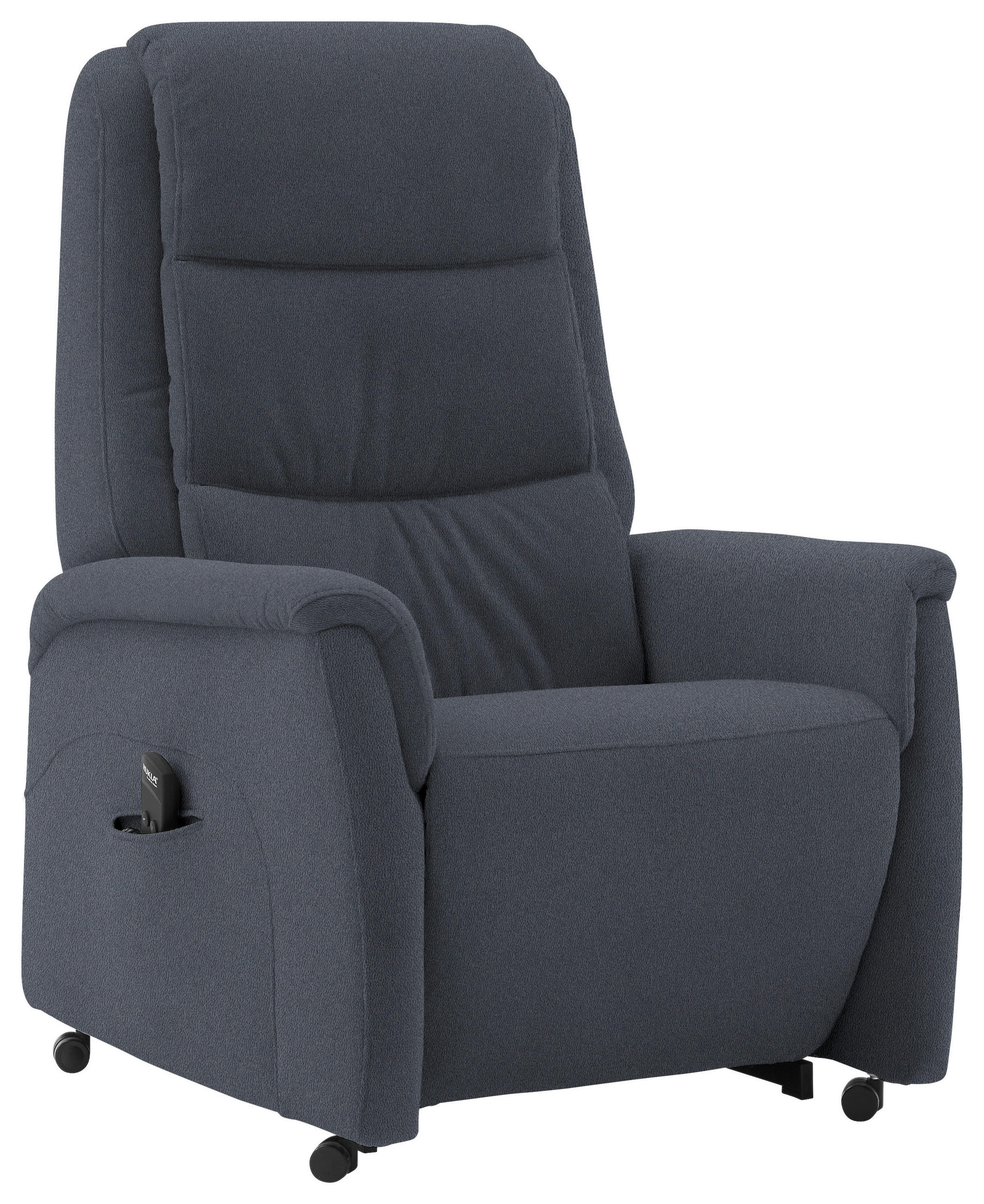 FERNSEHSESSEL Mikrofaser Dunkelblau  - Schwarz/Dunkelblau, Konventionell, Kunststoff/Textil (70/107/88cm) - Livetastic