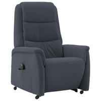 FERNSEHSESSEL in Mikrofaser Dunkelblau  - Schwarz/Dunkelblau, KONVENTIONELL, Kunststoff/Textil (70/107/88cm) - Valdera