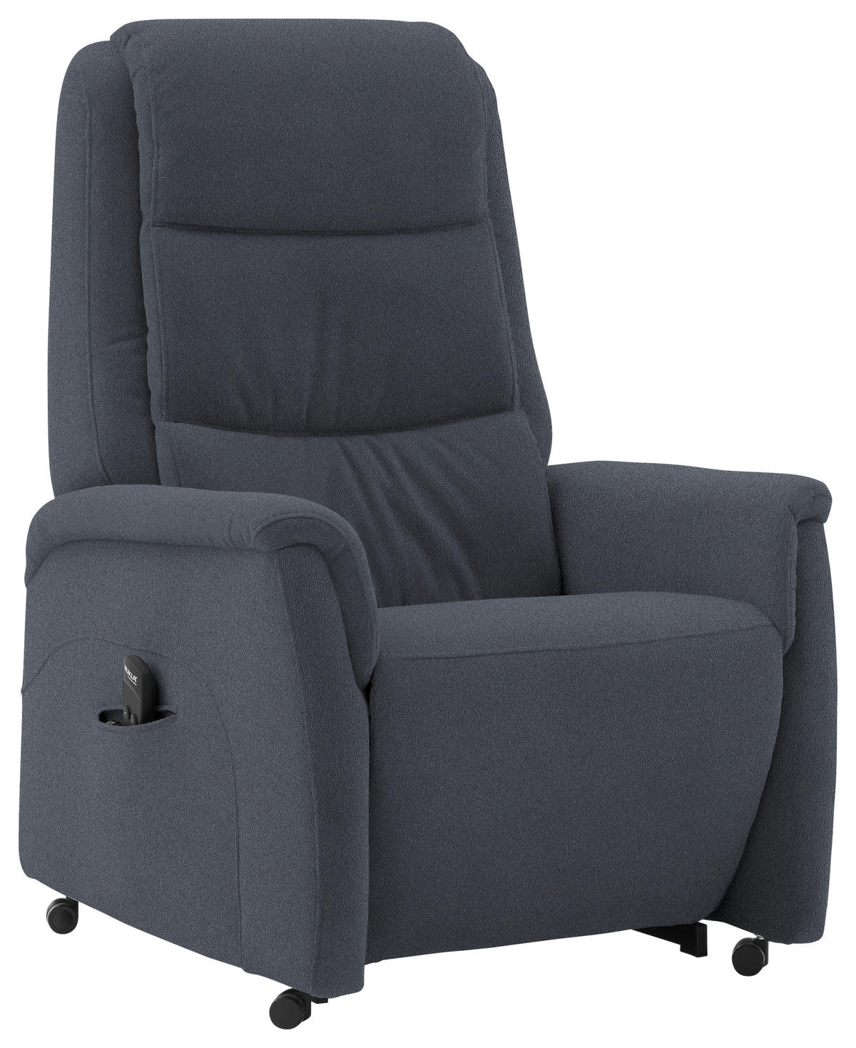 FERNSEHSESSEL in Mikrofaser Dunkelblau  - Schwarz/Dunkelblau, KONVENTIONELL, Kunststoff/Textil (70/107/88cm) - Valdera