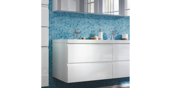 BADEZIMMER  in 140 cm  - Weiß, Design, Glas/Holz (140cm) - Novel