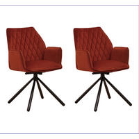 SADA STOLIČIEK S PODRÚČKAMI 2 kus - čierna/medená, Modern, kov/textil (57,5/92/52cm) - MID.YOU