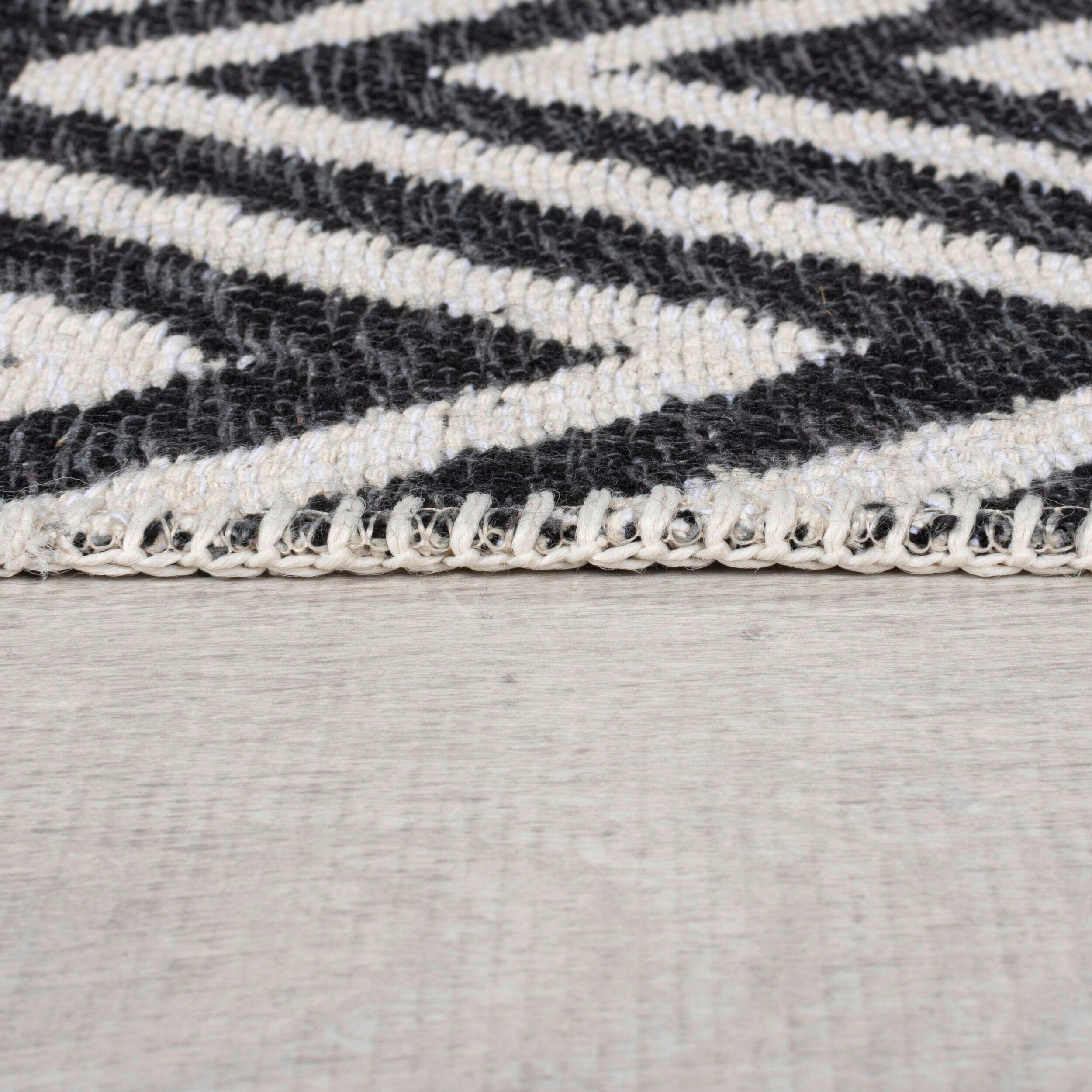 Thumbnail - Xora Berberteppich Deuce, Schwarz, Textil, Boho, rechteckig, 120x170 cm, Reach, AZO-frei, für Fußbodenheizung geeignet, ...