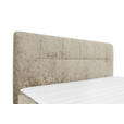 BOXSPRINGBETT 180/200 cm,  in Hellbraun, Topper, H2 + H3 = mittel + fest  - Hellbraun/Schwarz, Design, Textil/Metall (180/200cm) - Esposa