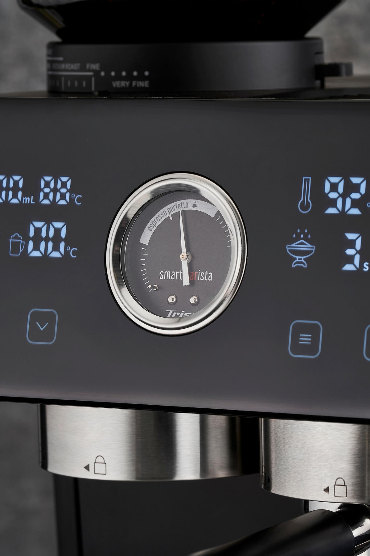 ESPRESSOMASCHINE  - Schwarz, Basics, Kunststoff (36,9/41,4/38,3cm) - Trisa Electronics