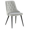 STOLSET 2 styck stål sammet  - ljusgrå/svart, Design, metall/textil (50/88,5/66cm) - Livetastic