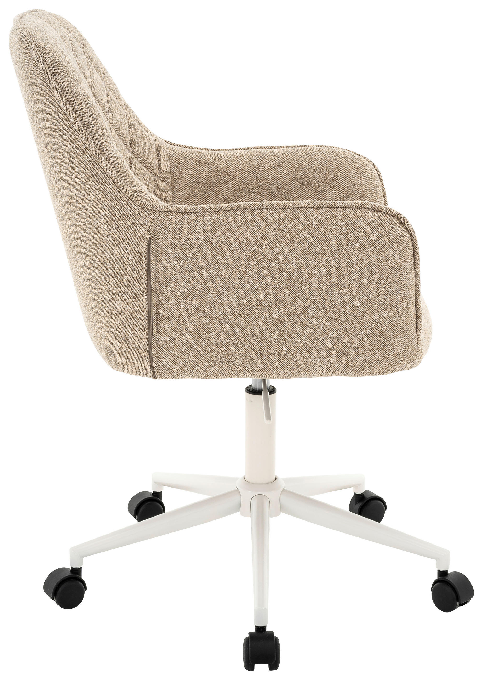 SCAUN ROTATIV  țesătură culoare natur, alb  - alb/culoare natur, Design, plastic/metal (59,5/101/64cm) - Xora