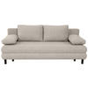 SCHLAFSOFA Webstoff Graubraun  - Graubraun/Schwarz, Design, Textil/Metall (197/84/92,5cm) - home24