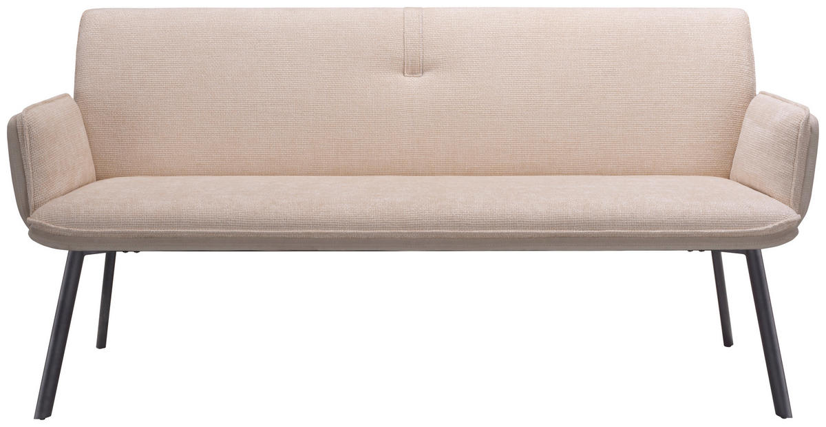 KLOP, kovina, tekstil bež  - črna/bež, Design, kovina/tekstil (180/88/63cm) - Novel