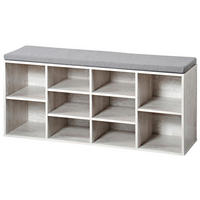 SCHUHSCHRANK Grauweiß  - Grauweiß, MODERN, Holzwerkstoff (103,5/48/29,5cm) - Kesper
