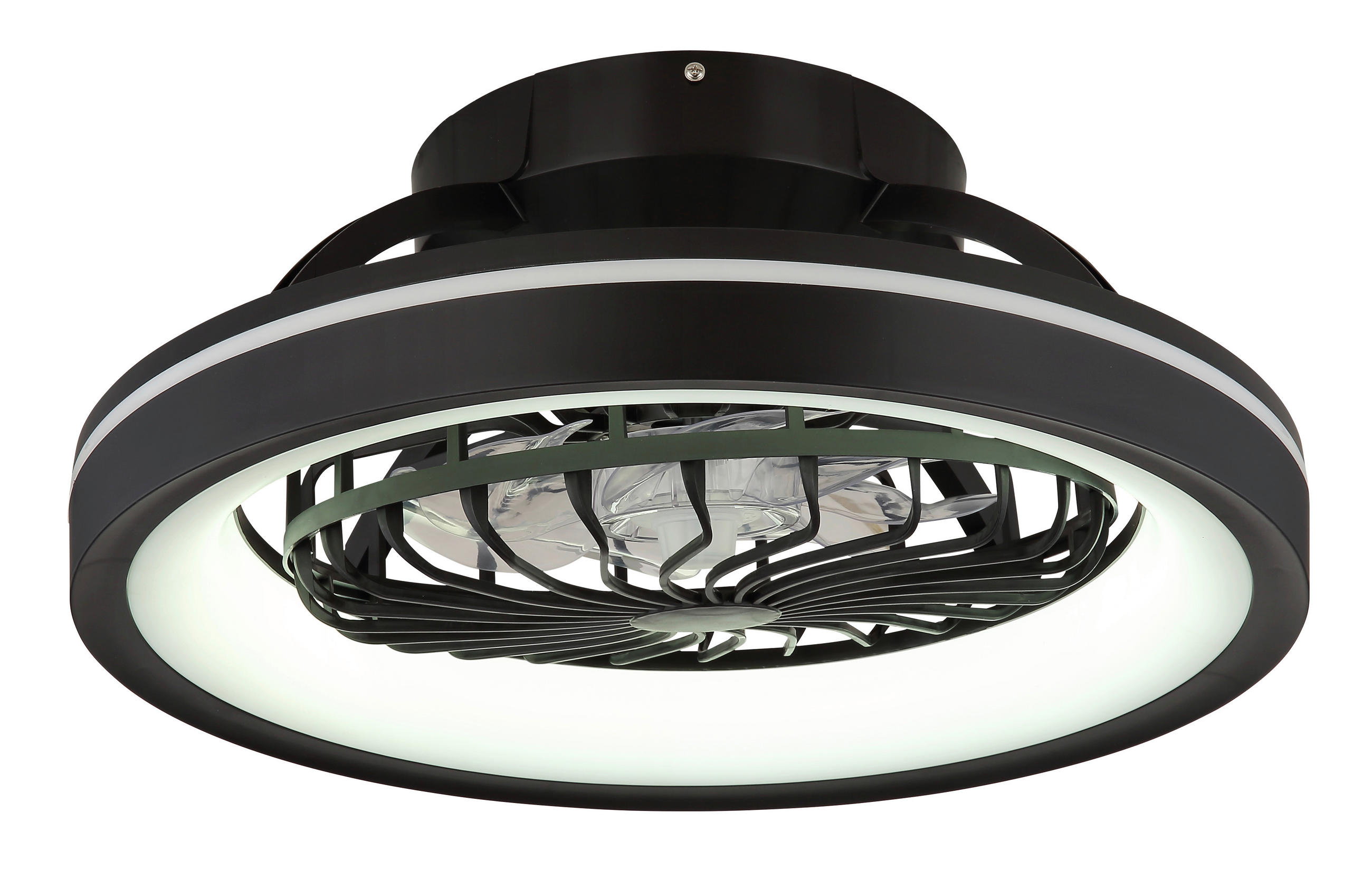 DECKENVENTILATOR  48/20 cm    - Klar/Schwarz, Konventionell, Kunststoff (48/20cm) - Globo