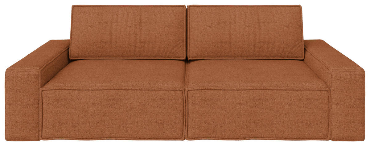 SCHLAFSOFA in Textil Rostfarben  - Rostfarben/Schwarz, Konventionell, Kunststoff/Textil (256/83/115cm) - Carryhome