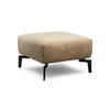 HOCKER Samt Sandfarben  - Sandfarben/Schwarz, Design, Textil/Metall (70/70/46cm) - SENSOO