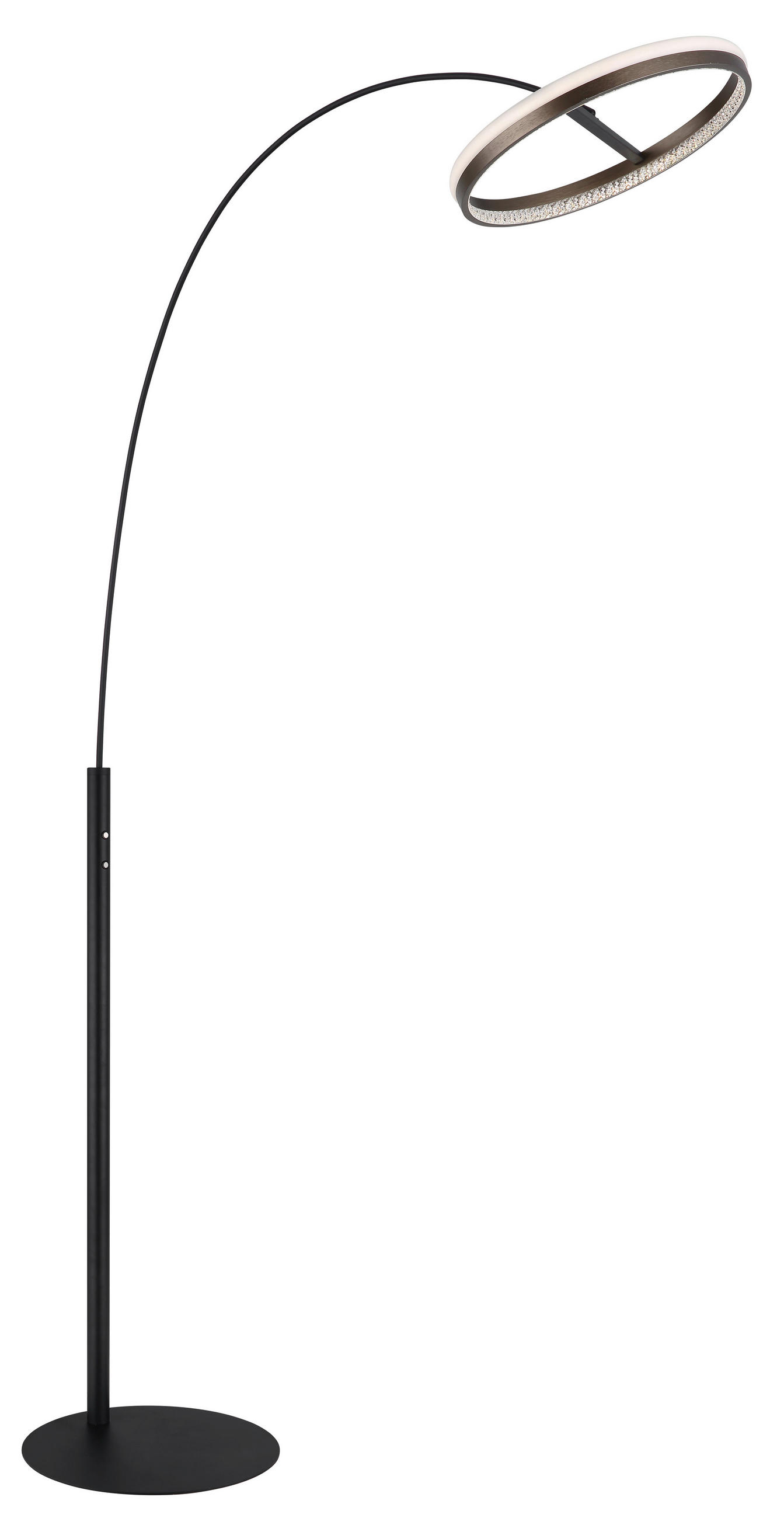 LED ÁLLÓLÁMPA - fekete/sötétszürke, Design, műanyag/fém (92,5/39,5/190,4cm) - Globo