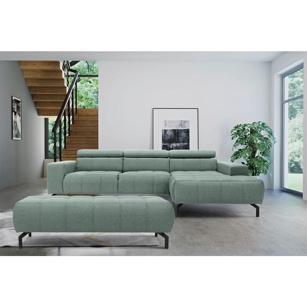 Thumbnail - Mid.you Hocker, Hellblau, Textil, Uni, rechteckig, 153x45x62 cm, Made in EU, FSC Mix, Wohnzimmer, Hocker, Sitzhocker