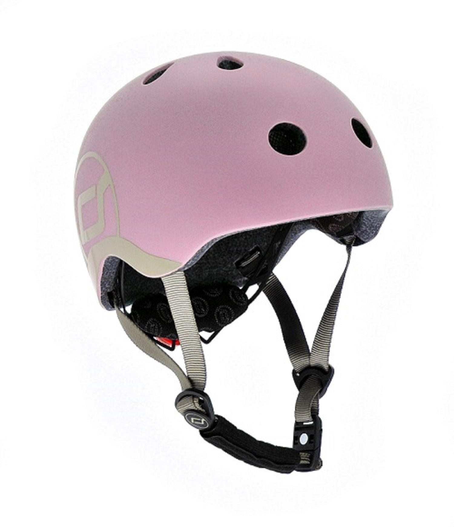 KINDERHELM XXS-S  - Hellgrau/Rosa, Trend, Kunststoff/Textil (XXS-Snull) - Scoot and Ride