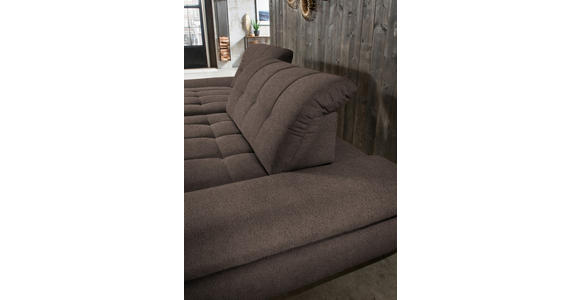 ECKSOFA in Mikrofaser Hellbraun  198/290 cm  - Hellbraun/Schwarz, Design, Textil/Metall (198/290cm) - Xora