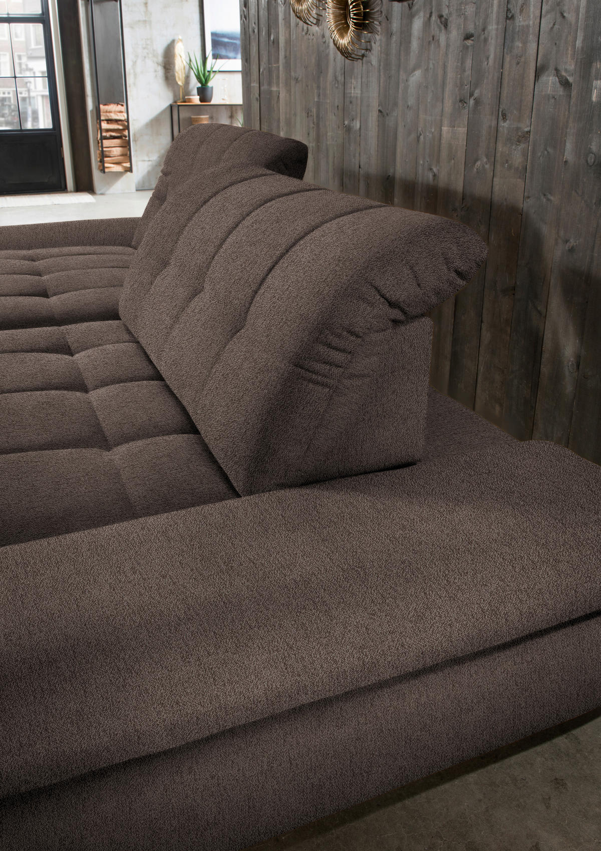 ECKSOFA Mikrofaser Hellbraun  - Hellbraun/Schwarz, Design, Textil/Metall (198/290cm) - Xora