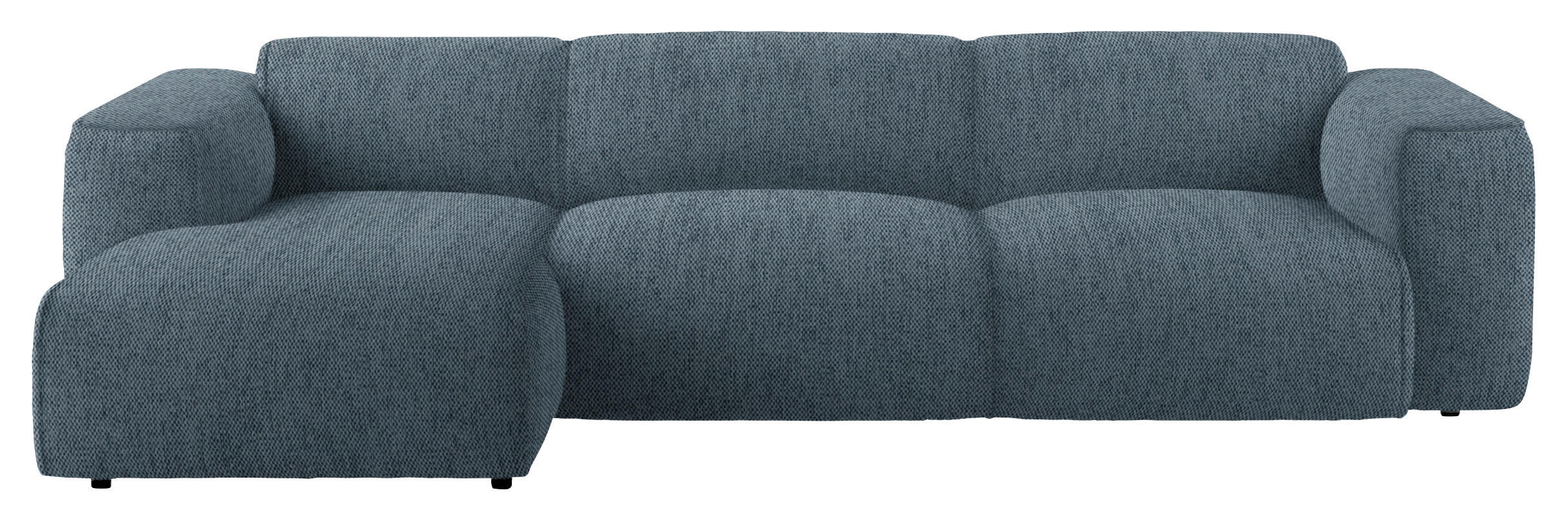 ECKSOFA Anthrazit Webstoff Rücken echt  - Anthrazit/Schwarz, Design, Kunststoff/Textil (171/290cm) - home24