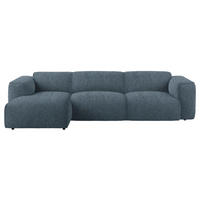 ECKSOFA Anthrazit Webstoff Rücken echt  - Anthrazit/Schwarz, Design, Kunststoff/Textil (171/290cm) - home24
