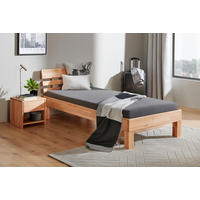 BETT 90/200 cm  in Kernbuche   - Kernbuche, Natur, Holz (90/200cm) - MID.YOU