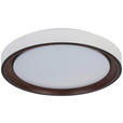 DECKENLEUCHTE 40/7 cm  - Walnussfarben/Schwarz, Trend, Kunststoff/Metall (40/7cm) - Novel
