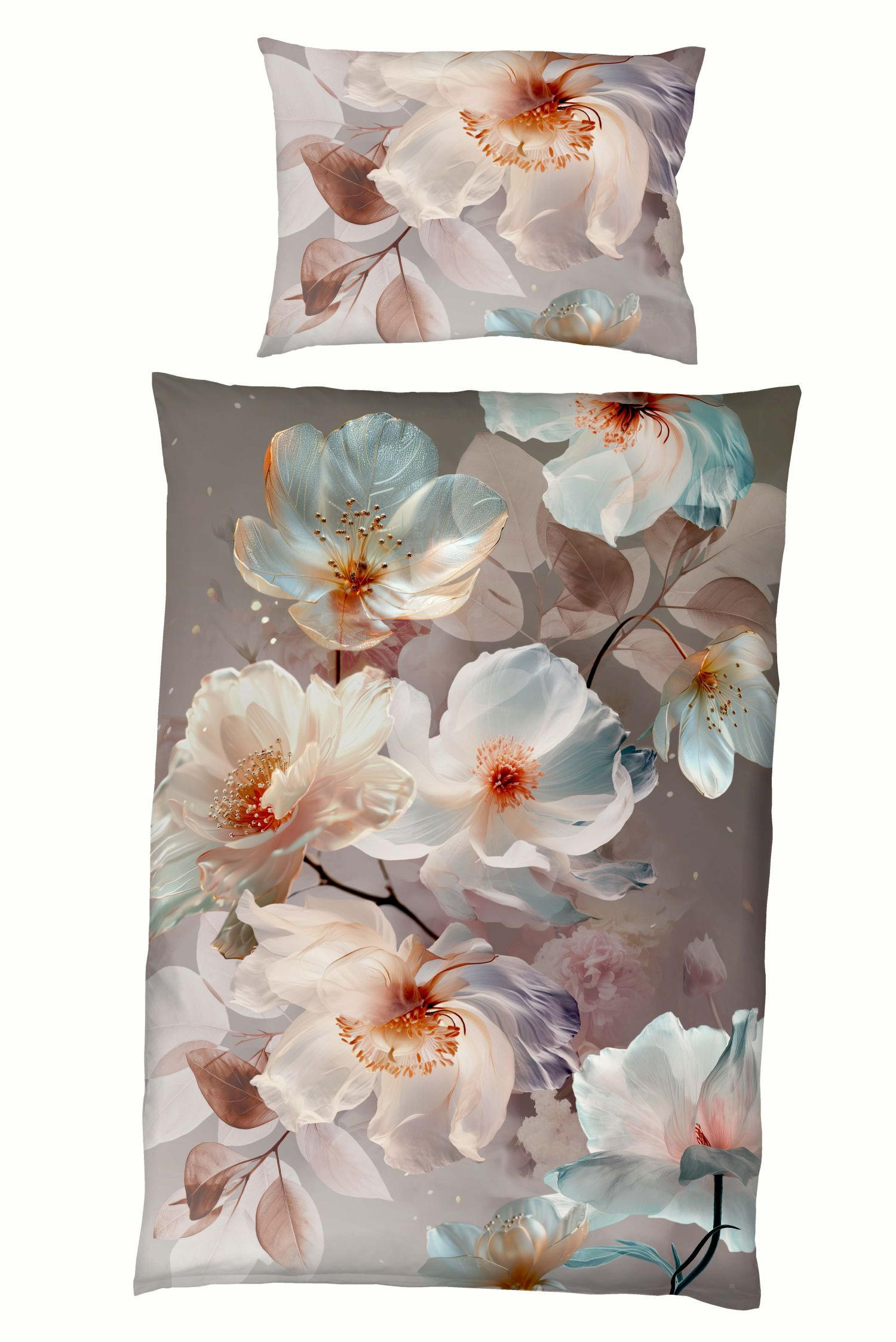 BETTWÄSCHE Mother of Pearl Makosatin 140/200 cm  - Champagner, Basics, Textil (140/200cm) - Kaeppel