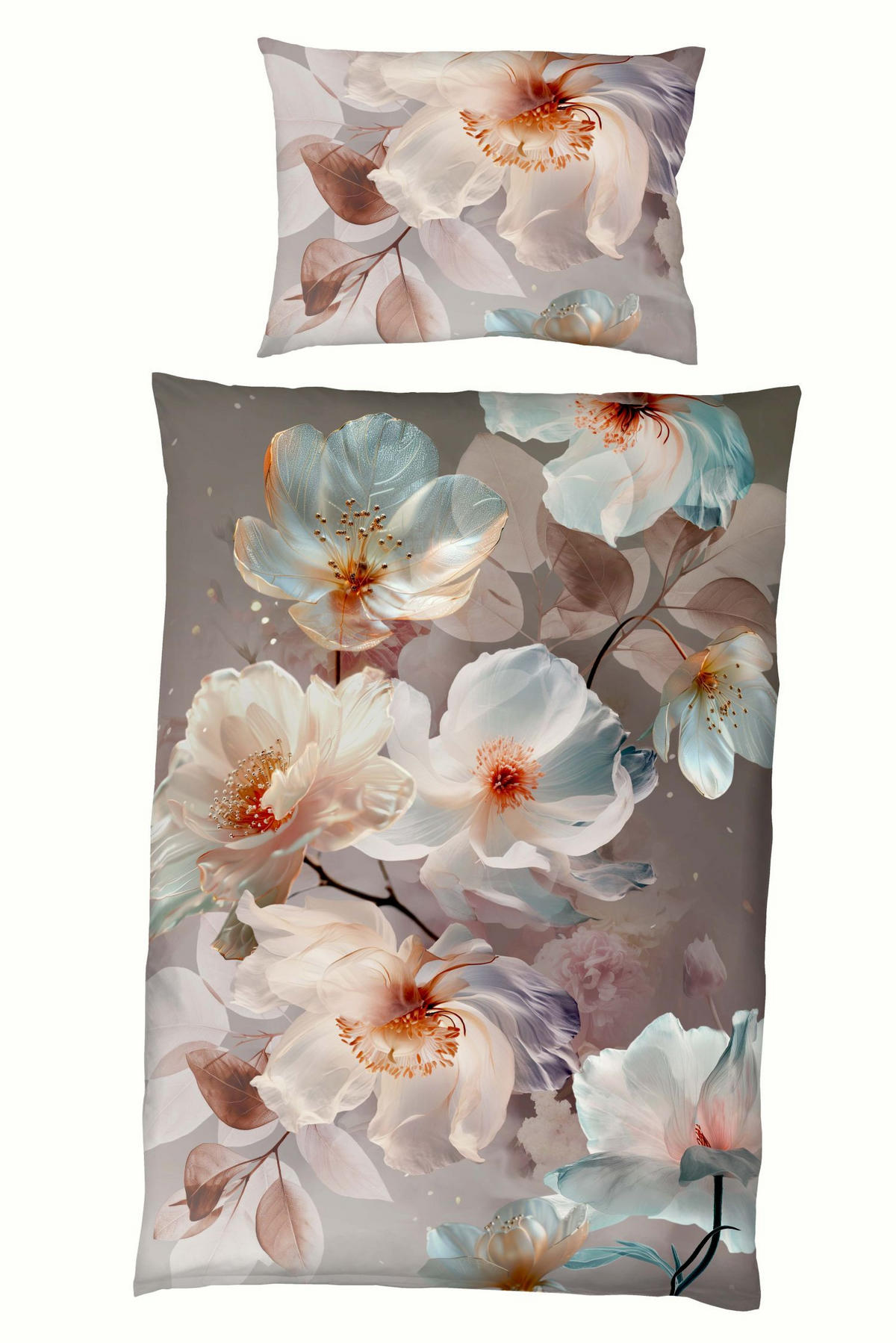 BETTWÄSCHE Mother of Pearl Makosatin 140/200 cm  - Champagner, Basics, Textil (140/200cm) - Kaeppel