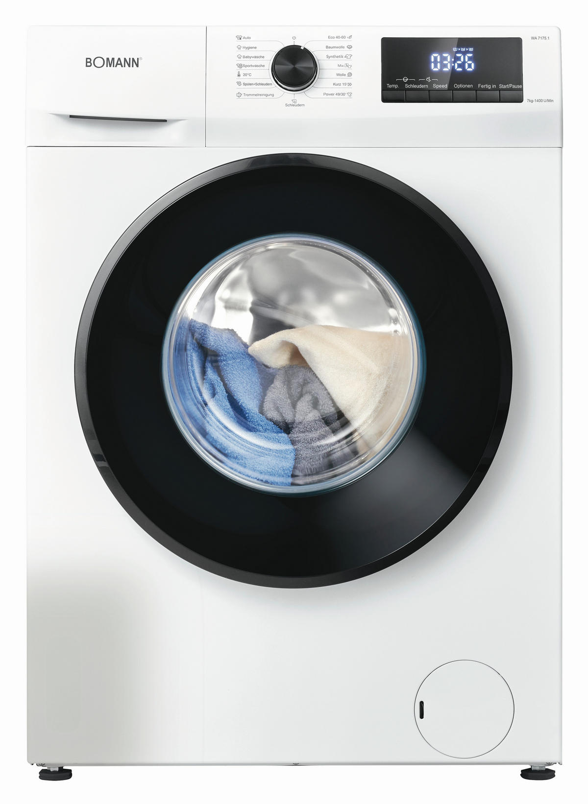 WASCHMASCHINE WA 7175.1  - Weiß, Trend, Metall (60,0/85,0/47,0cm) - Bomann