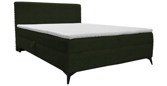 BOXBETT 160/200 cm in Grün - Schwarz/Grün, Design, Holz/Holzwerkstoff (160/200cm) - Xora