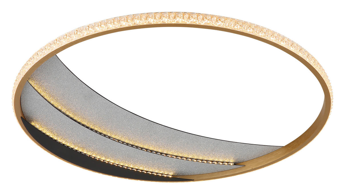 LED-DECKENLEUCHTE 52/6 cm   - Klar/Chromfarben, Design, Kunststoff/Metall (52/6cm) - Globo