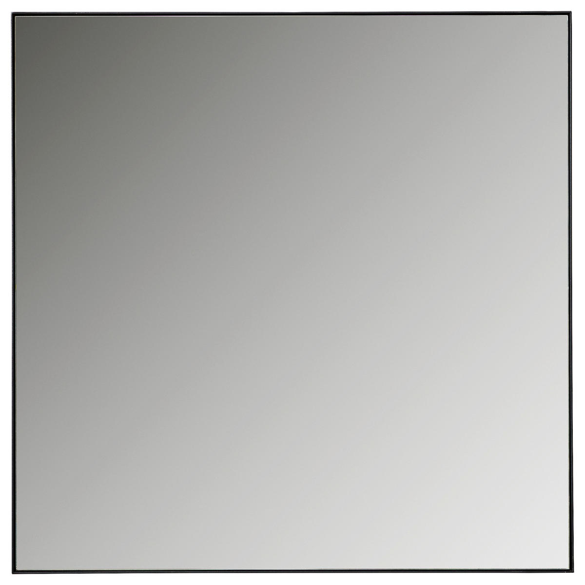 NÁSTĚNNÉ ZRCADLO, 85/85/3,7 cm,  - antracitová, Natur, kov/sklo (85/85/3,7cm) - Linea Natura