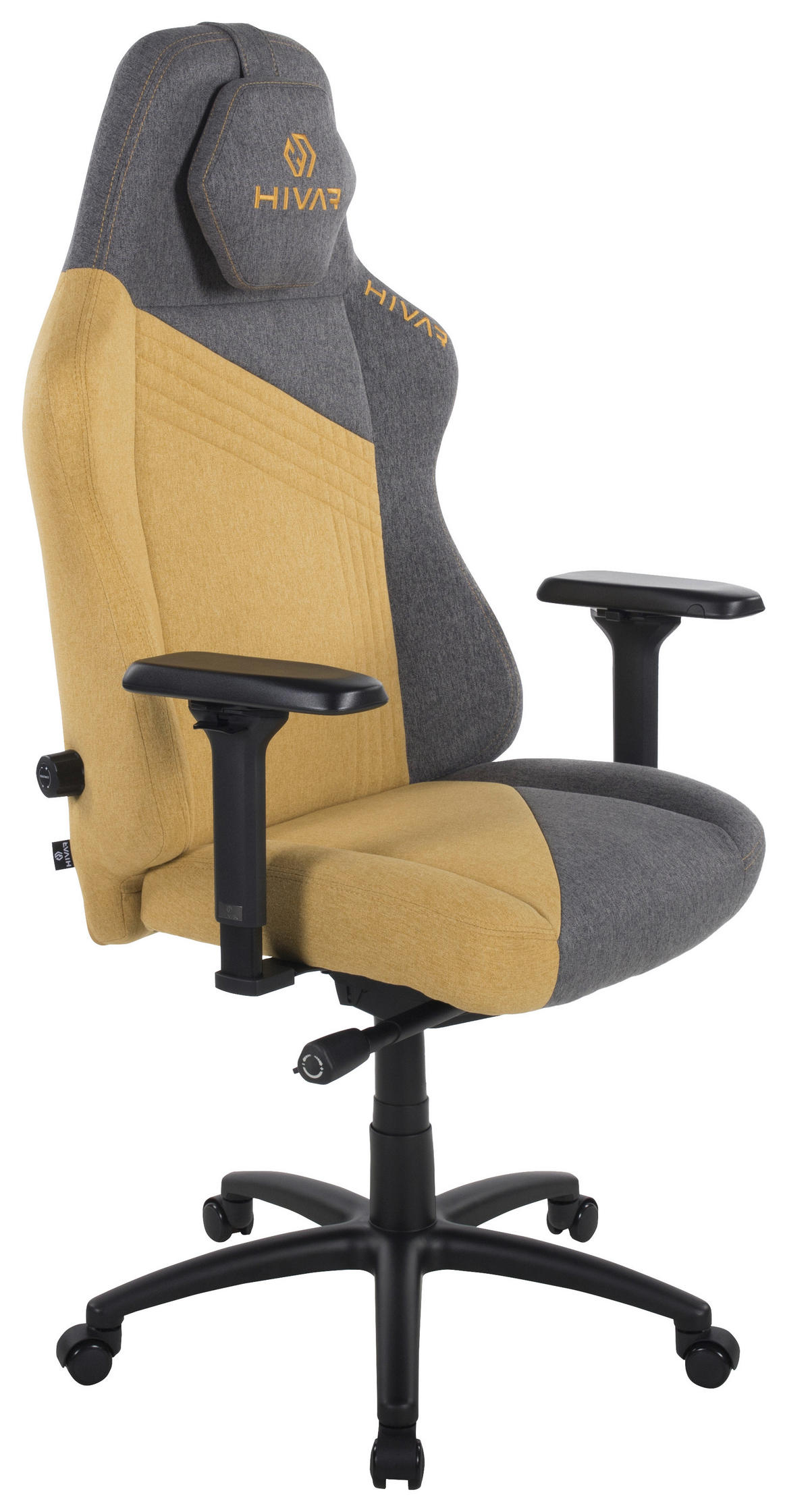 SKYLAR XL Sun Coal Anthrazit, Gelb, Schwarz Metall, Textil   - Anthrazit/Gelb, LIFESTYLE, Textil/Metall (81/147/72cm) - HIVAR