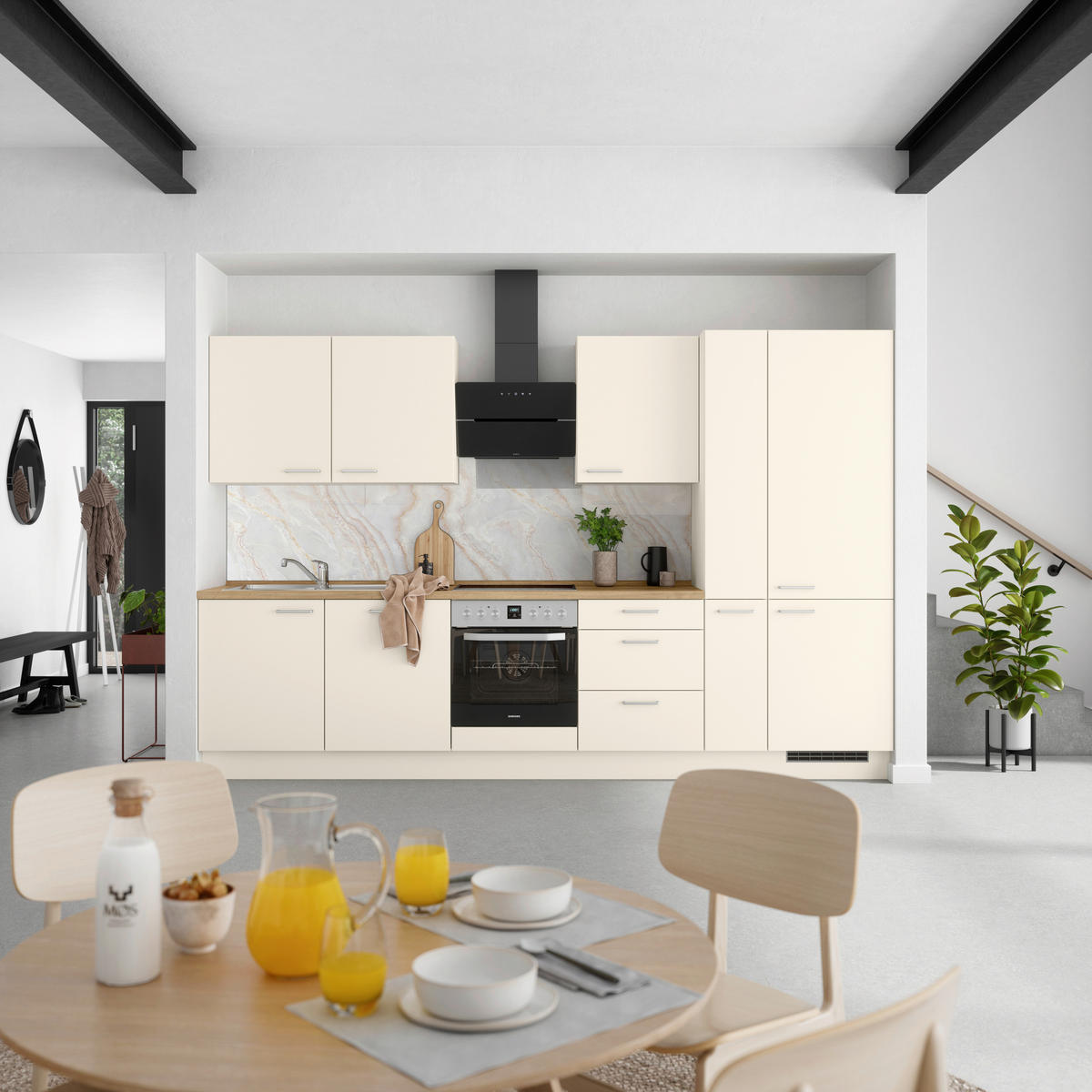 KÜCHENRÜCKWAND  - Sandfarben/Beige, Basics, Kunststoff/Metall (240/63,7/0,6cm) - Fani