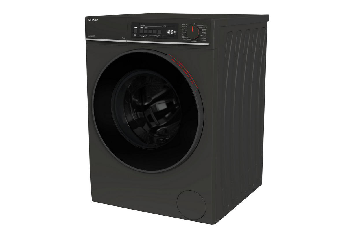 WASCHMASCHINE ES-WNFB214CMDA-DE  - Schwarz, Basics, Glas/Metall (59.7/84.5/63.2cm) - Sharp