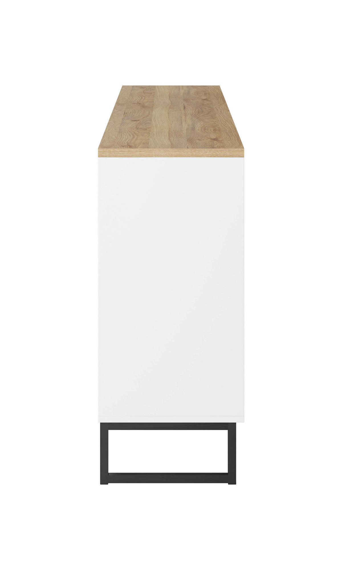 SIDEBOARD Alto 208,5/84,1/36,5 cm 2 Schublade(n)  - Weiss/Eichefarben, Design, Holzwerkstoff/Metall (208,5/84,1/36,5cm) - MID.YOU