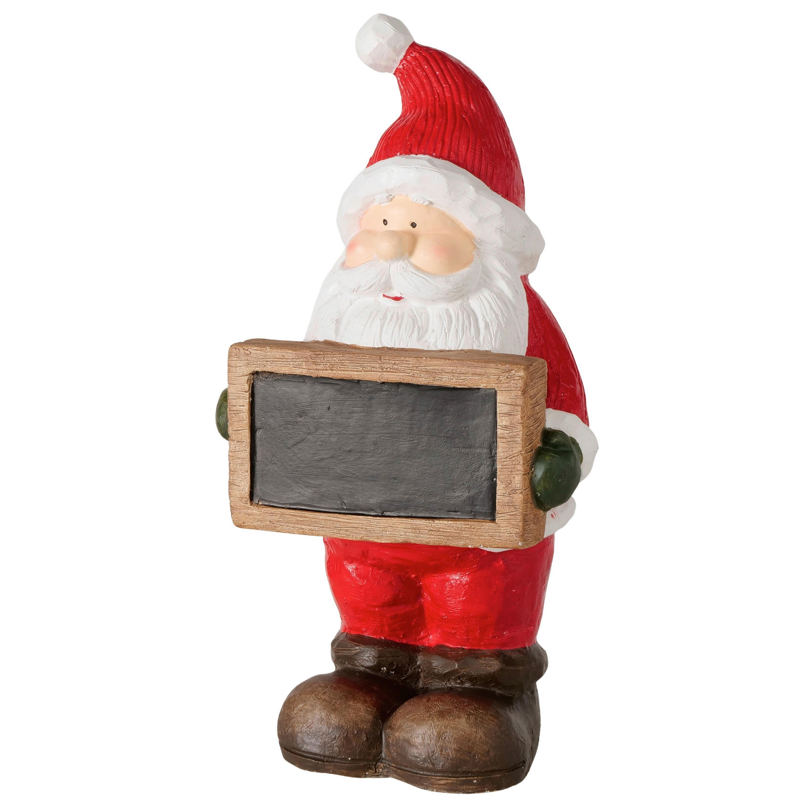 WEIHNACHTSMANN  - Rot/Braun, Basics, Stein (22/16/42cm) - Boltze Home