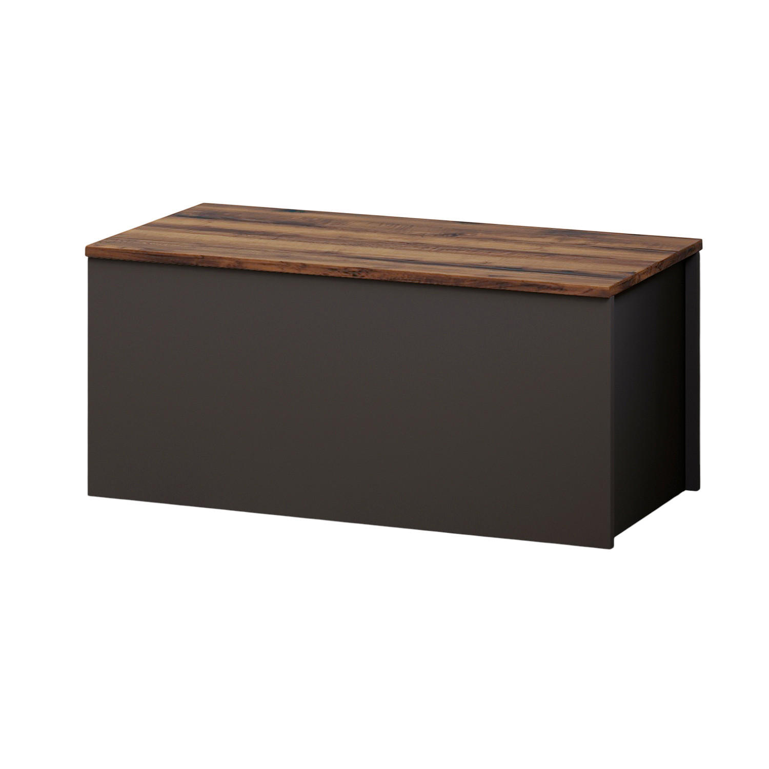 TRUHE - Eichefarben/Anthrazit, Design, Holz (45/45,5/90cm) - Livetastic