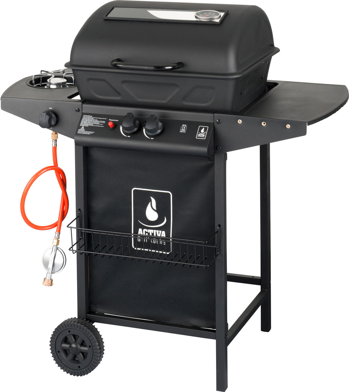 GASGRILL  Schwarz  - Schwarz, Basics, Metall (98/53/100cm) - Ambia Garden