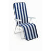 SONNENLIEGE 58/108/75 cm  - Blau/Weiß, Basics, Textil/Metall (58/108/75cm) - Gardenson