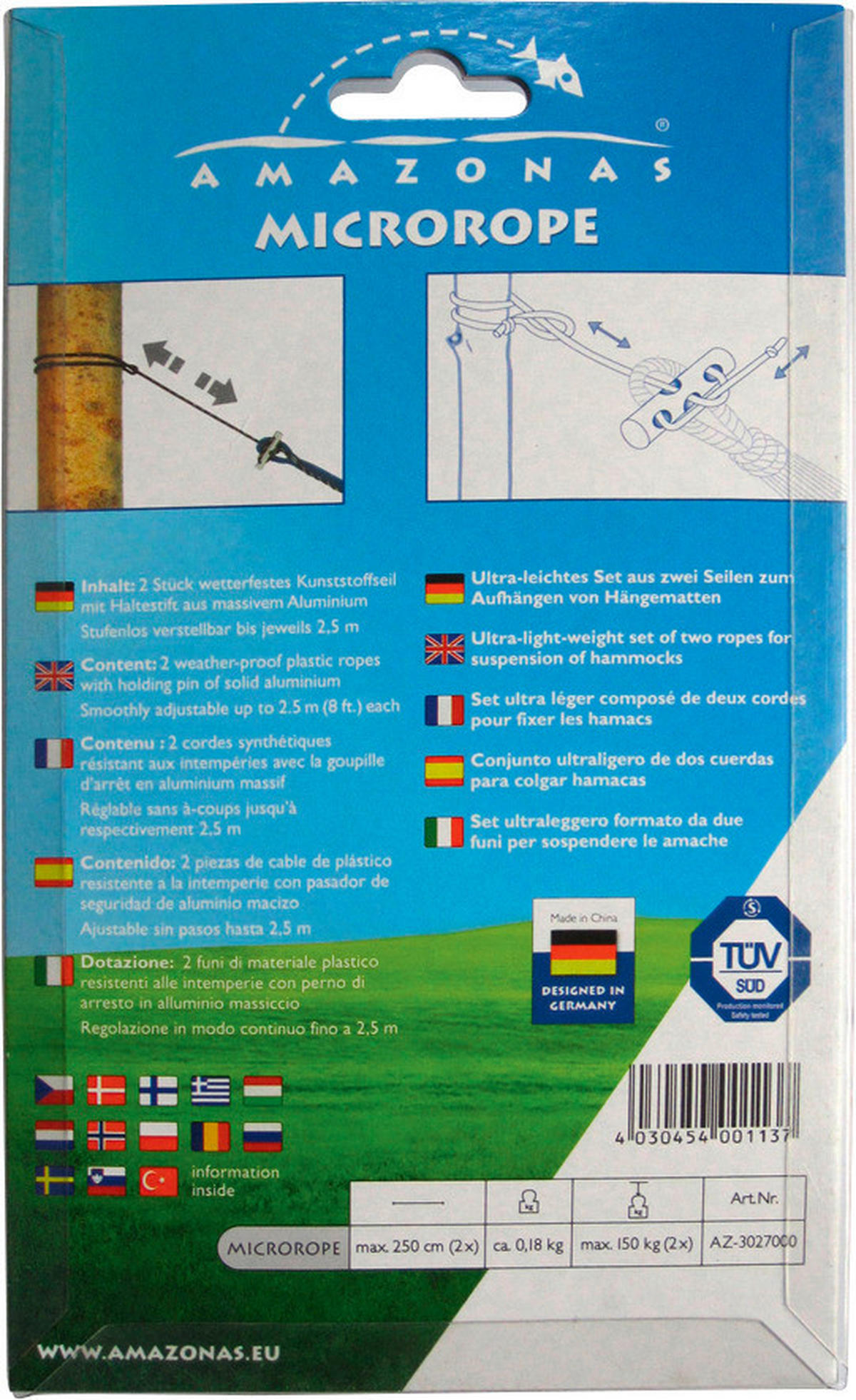 NOSILEC ZA VISEČO MREŽO - Basics, kovina/tekstil (250cm)