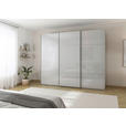 SCHWEBETÜRENSCHRANK 301/223/68 cm 3-türig Grau  - Alufarben/Grau, KONVENTIONELL, Glas/Holzwerkstoff (301/223/68cm) - Novel