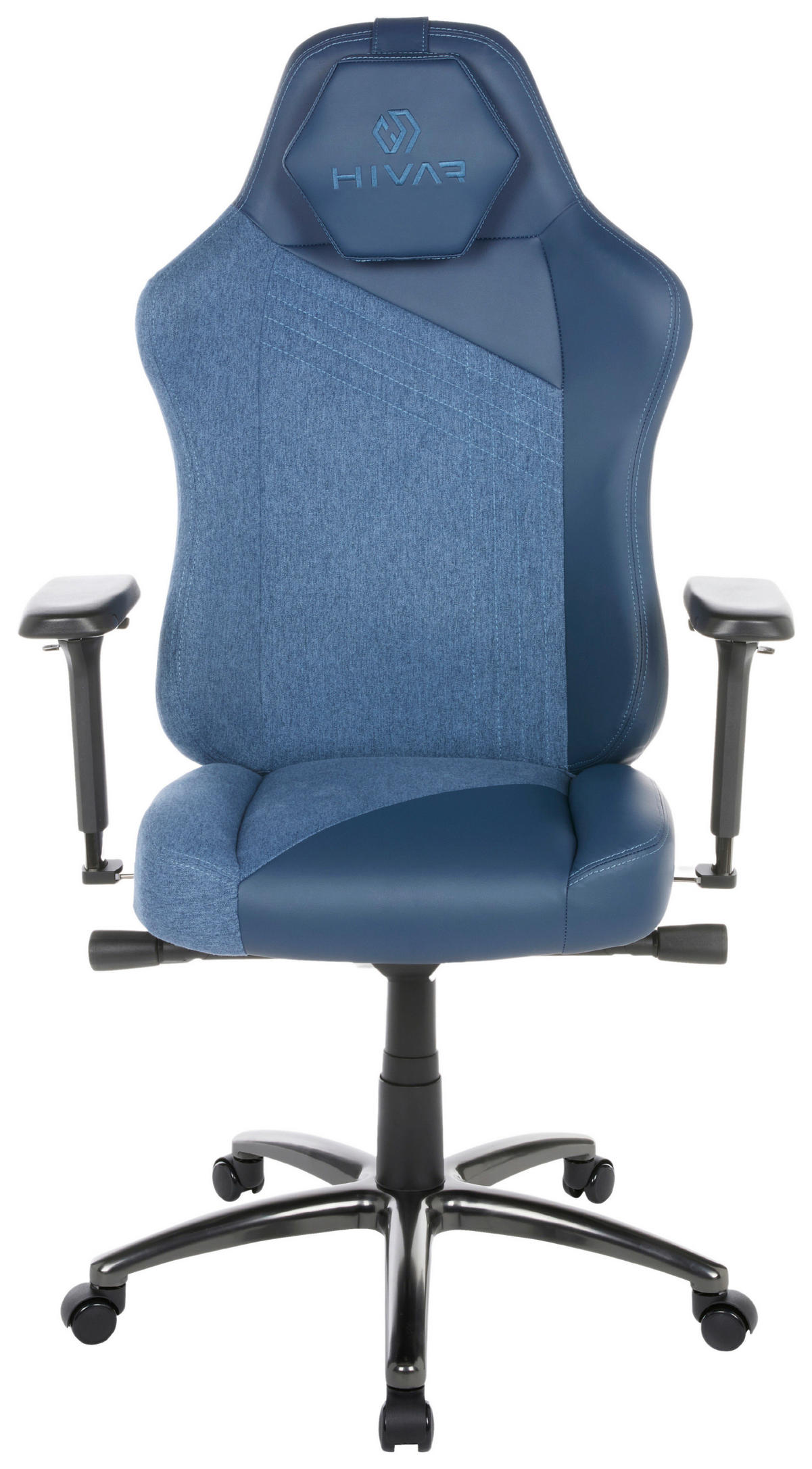 SKYLAR Ocean Obsidian Blau, Dunkelblau, Schwarz Hochglanz Metall, Textil   - Blau/Schwarz Hochglanz, LIFESTYLE, Textil/Metall (79/142/77cm) - HIVAR