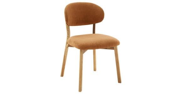 STUHL in Holz, Textil Currygelb, Wildeiche  - Currygelb/Wildeiche, KONVENTIONELL, Holz/Textil (50/82/57cm) - Venda