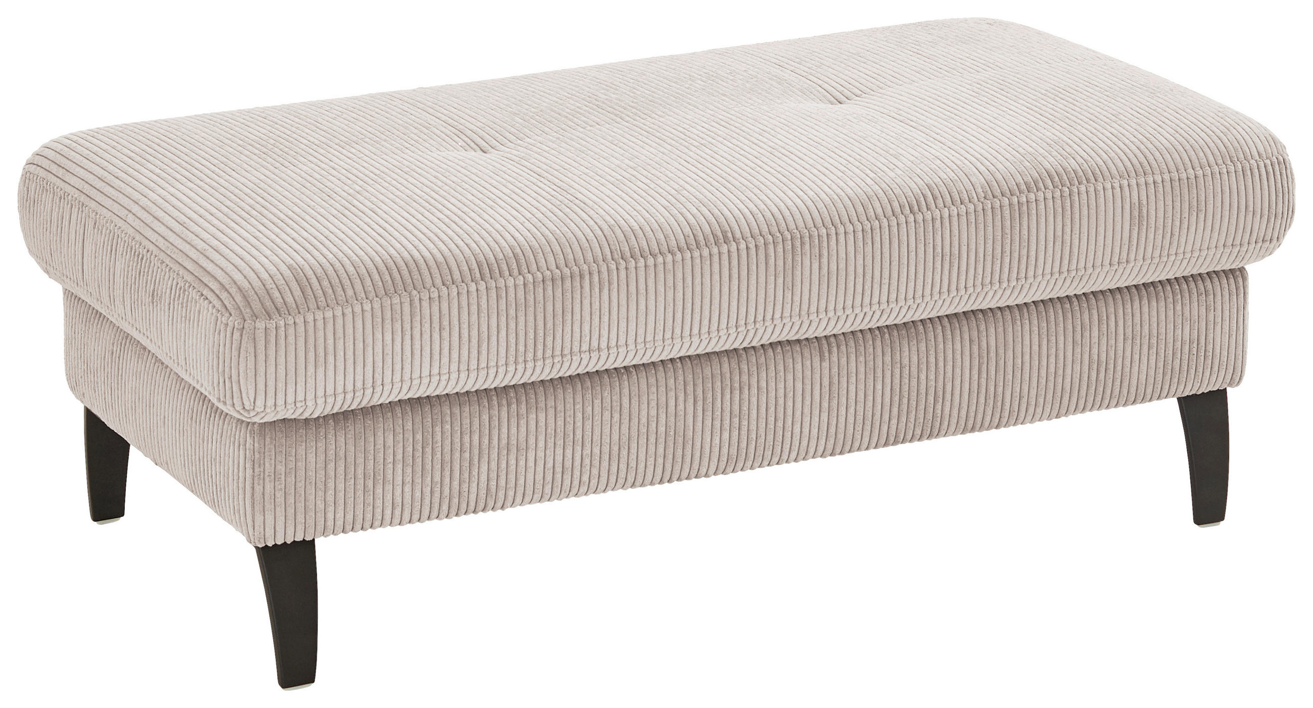 HOCKER in Textil Hellbraun  - Hellbraun/Schwarz, Modern, Textil/Metall (130/45/67cm) - Beldomo Style